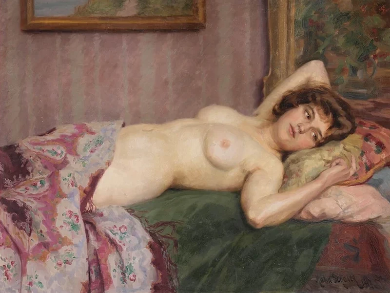 1882-Malva Schalek - Nudo femminile, 1917